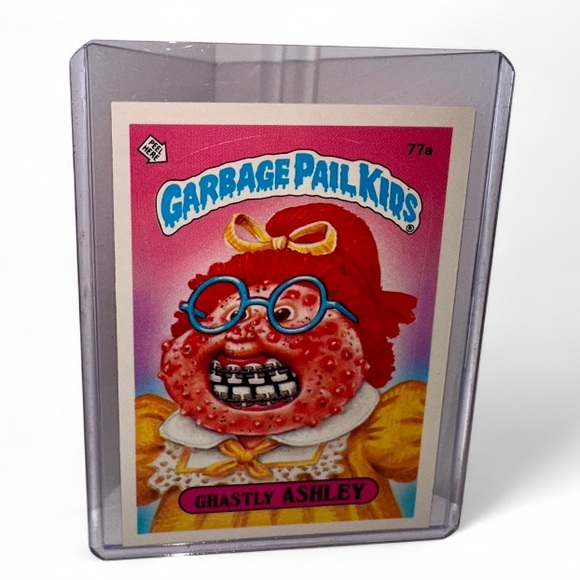 Garbage Pail Kids 
2nd Series
1985

Ghastly Ashley 
#77A - Picture 1 of 2